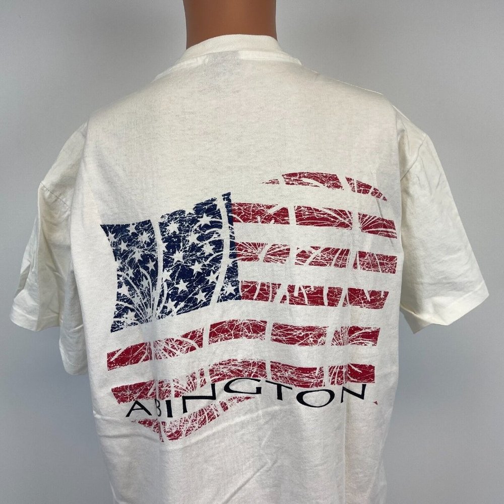Abington Massachusetts July 4th Single Stitch T Shirt Vtg 90s Made USA Size L
